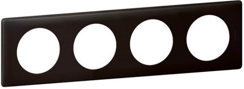 Рамка универсальная Legrand Celiane 4-м. черная перкаль  картинка